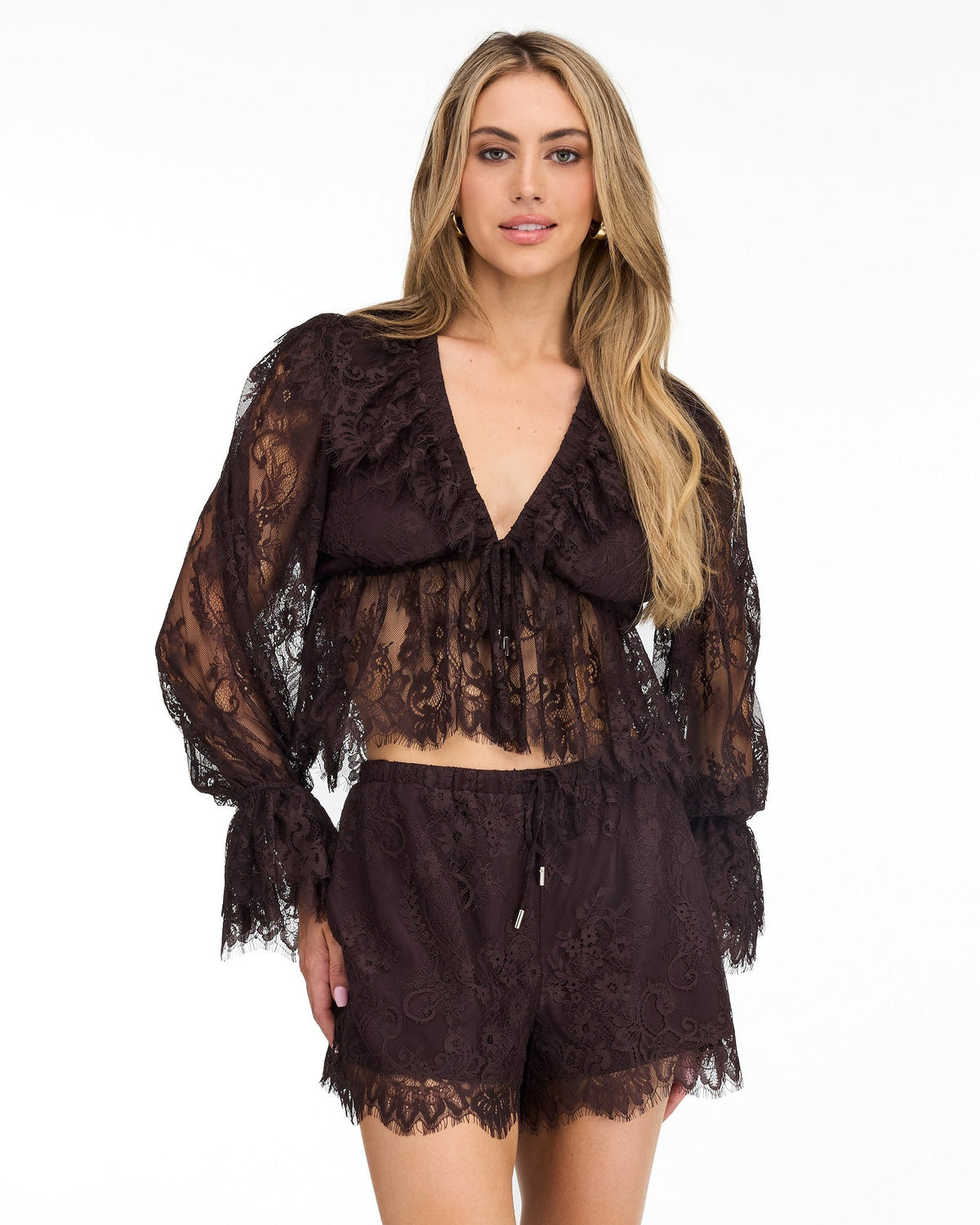 Hazel Lace Short - Chocolate