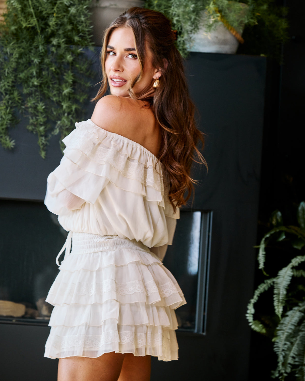 Imogen Mini Dress - Egret
