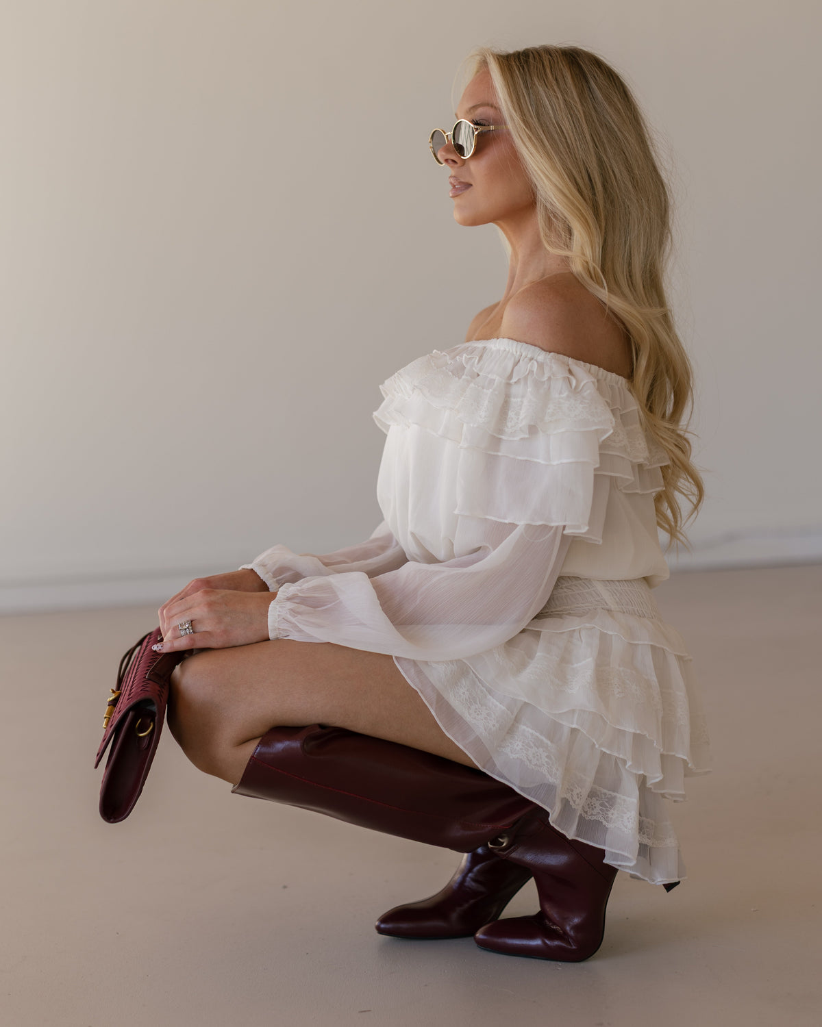 Imogen Mini Dress - Egret