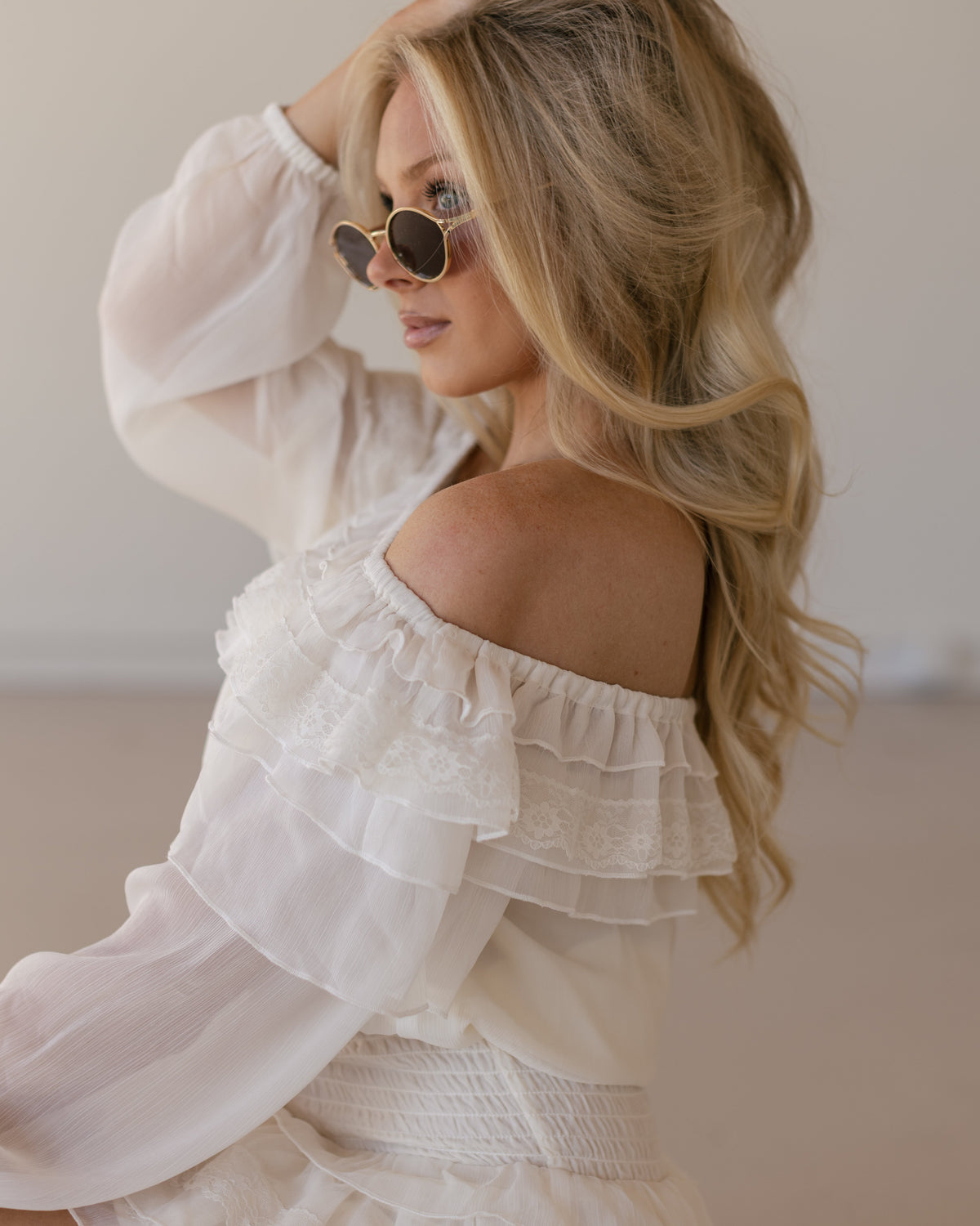 Imogen Mini Dress - Egret