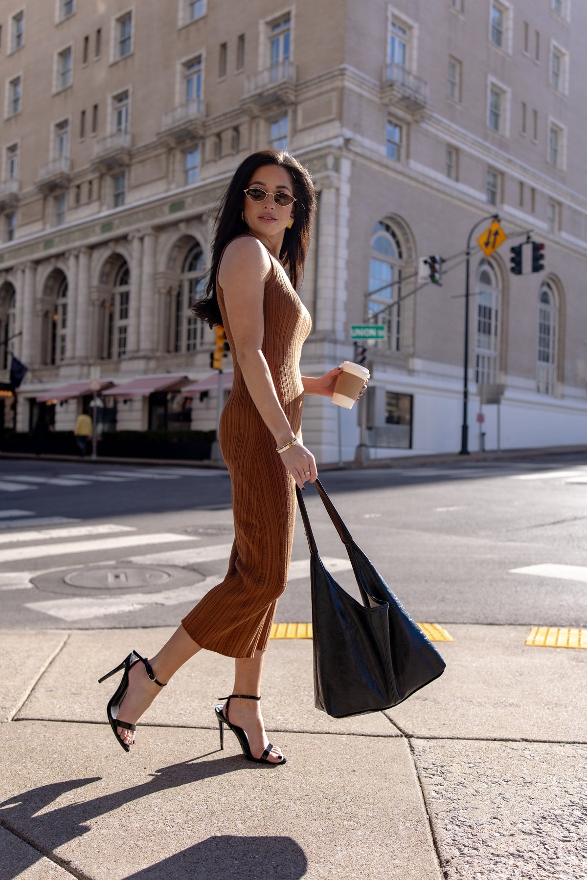 TERRA COTTA TANK MIDI DRESS