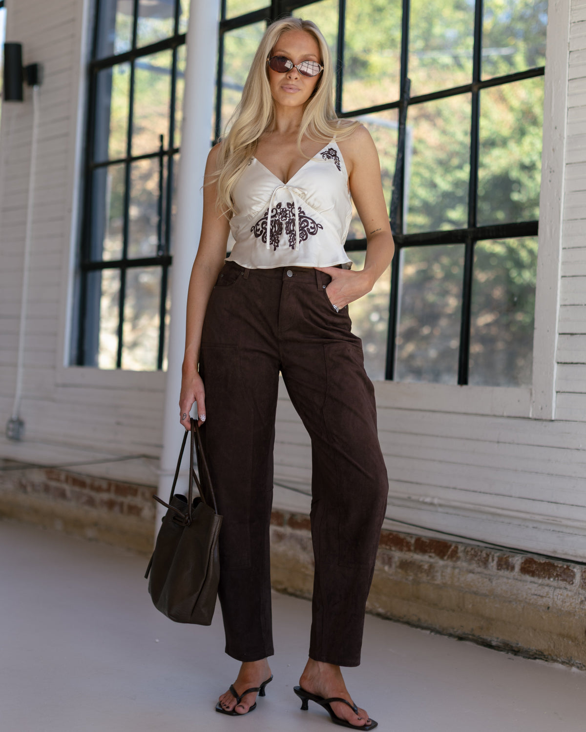 Noa Babydoll Cami - Egret