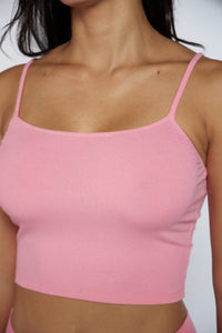 PINK SKIES RIBBED CAMI TANK