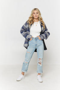 REMY DISTRESSED CROPPED DENIM