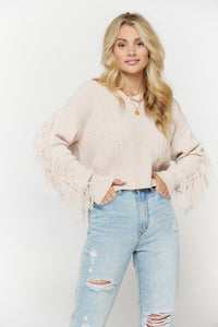 FINLEY CHENILLE FRINGE SWEATER