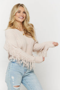 FINLEY CHENILLE FRINGE SWEATER