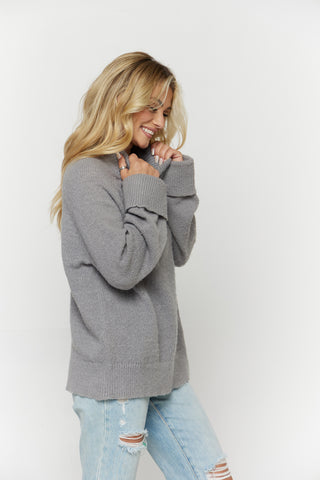 GREY DAYS MOCKNECK SWEATER