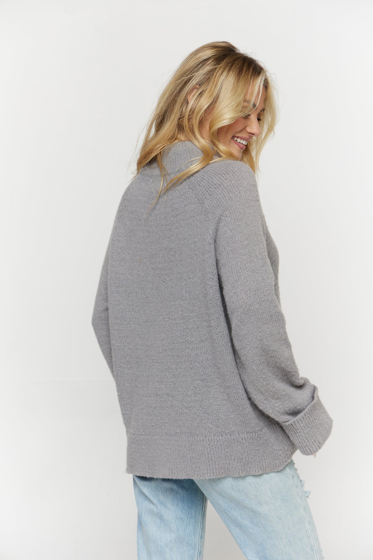 GREY DAYS MOCKNECK SWEATER