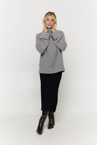 GREY DAYS MOCKNECK SWEATER