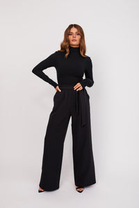 KEEP IT CLASSY BLACK BELTED TROUSER