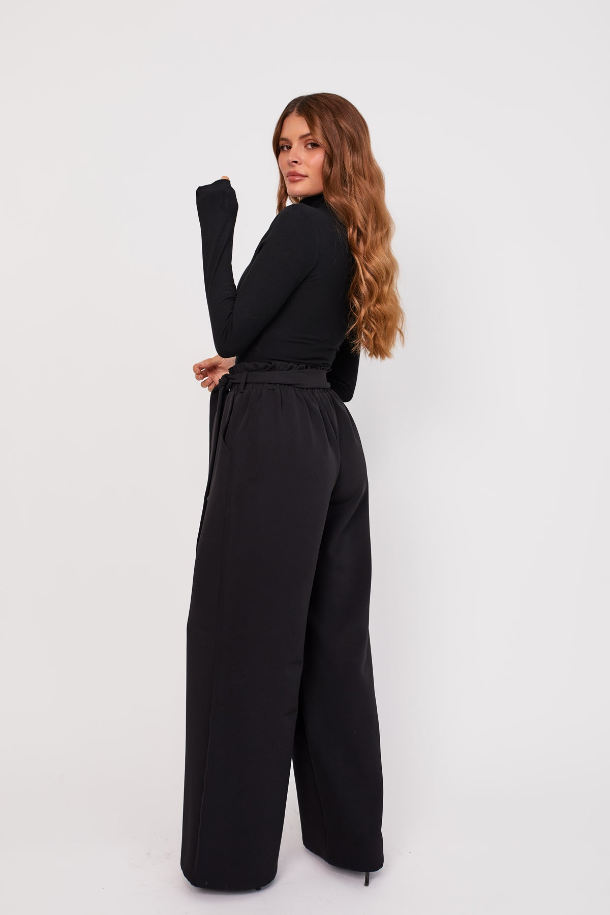 KEEP IT CLASSY BLACK BELTED TROUSER
