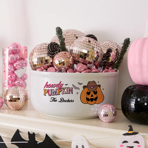 Howdy Pumpkin: The Deckers ceramic bowl, from Things Remembered x Kittenish by Jessie James Decker 
