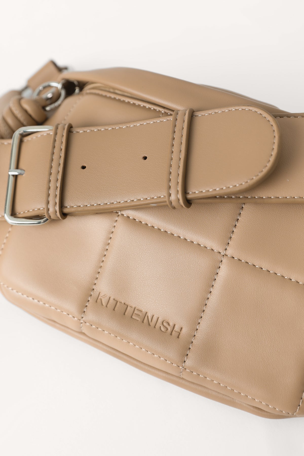 TAN QUILTED FANNY PACK
