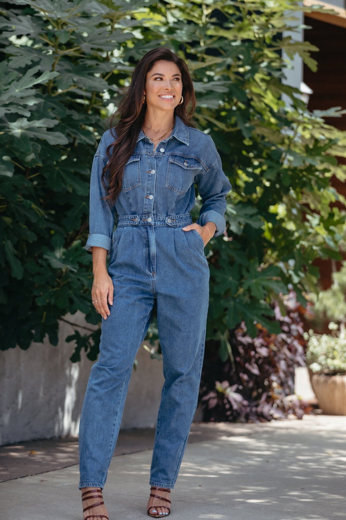 BROADWAY BABE DENIM JUMPSUIT