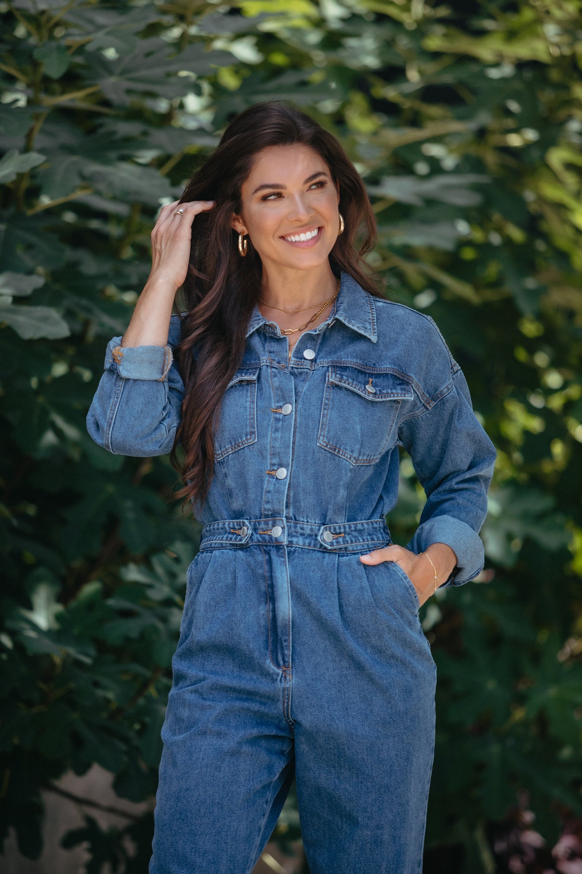 BROADWAY BABE DENIM JUMPSUIT