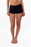 A model wearing black briefs, shown from the waist down against a plain white background.