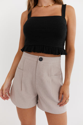 PUSH THE LIMITS HIGH WAISTED TROUSER SHORTS