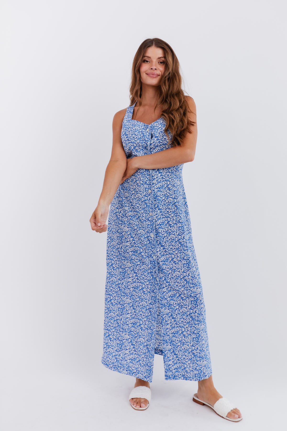 ON THE COAST FLORAL MIDI DRESS