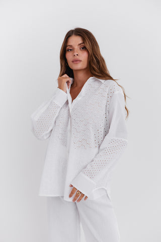 DREAMER EYELET BUTTON DOWN