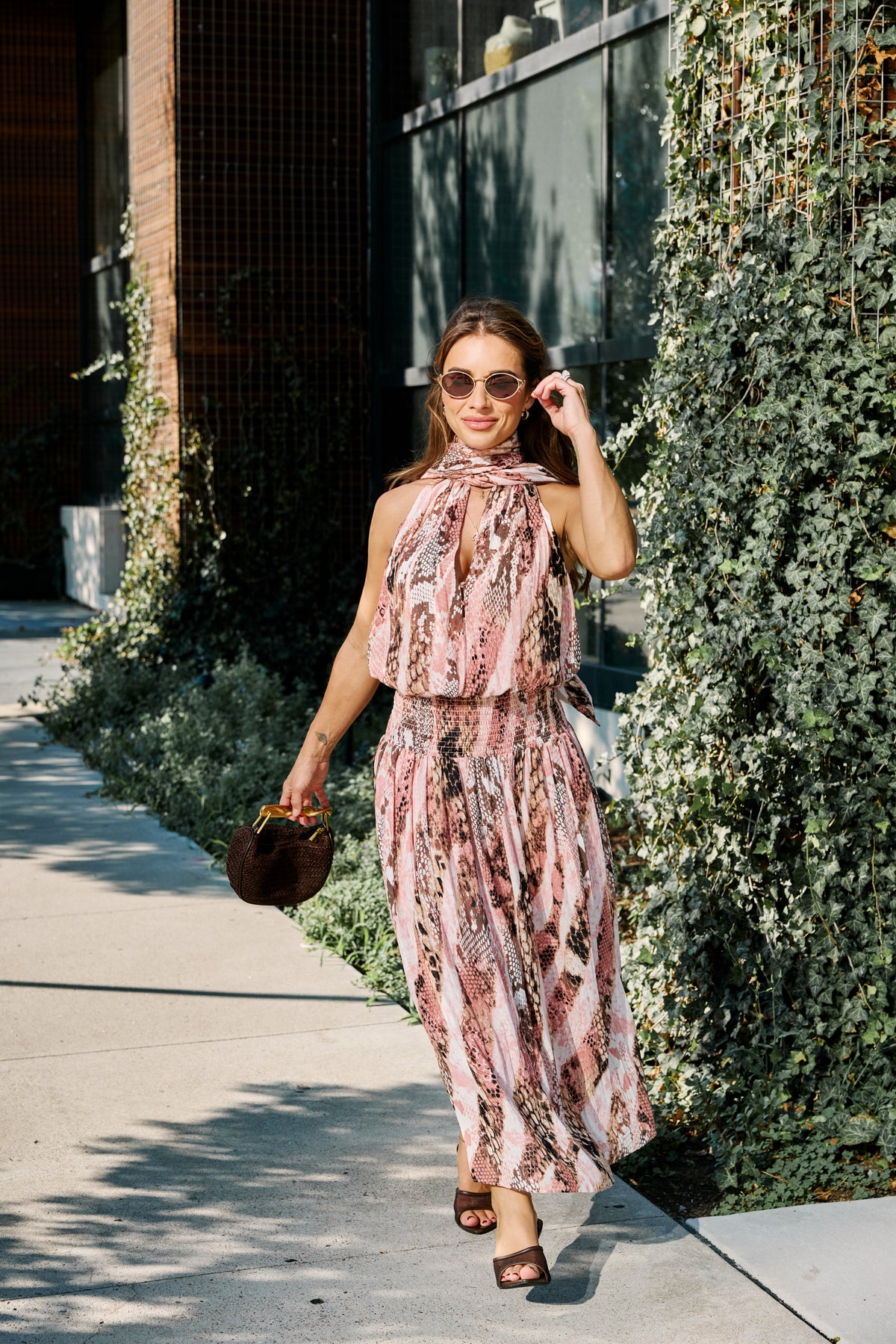 Dahlia Maxi Dress Snake Print