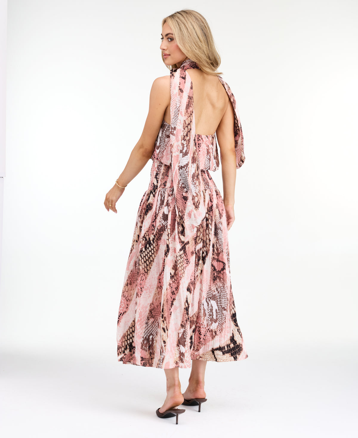 Dahlia Maxi Dress Snake Print