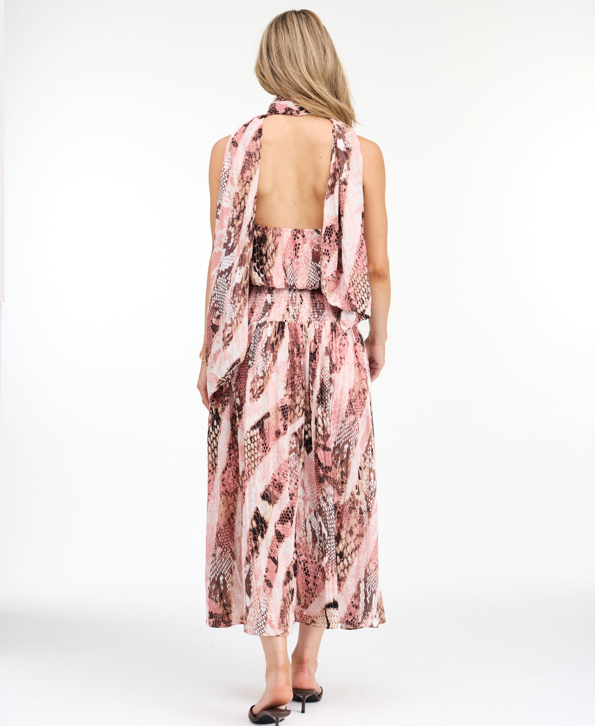 Dahlia Maxi Dress Snake Print