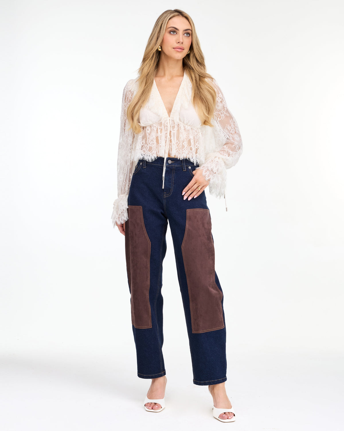 Mila Lace Top - Egret