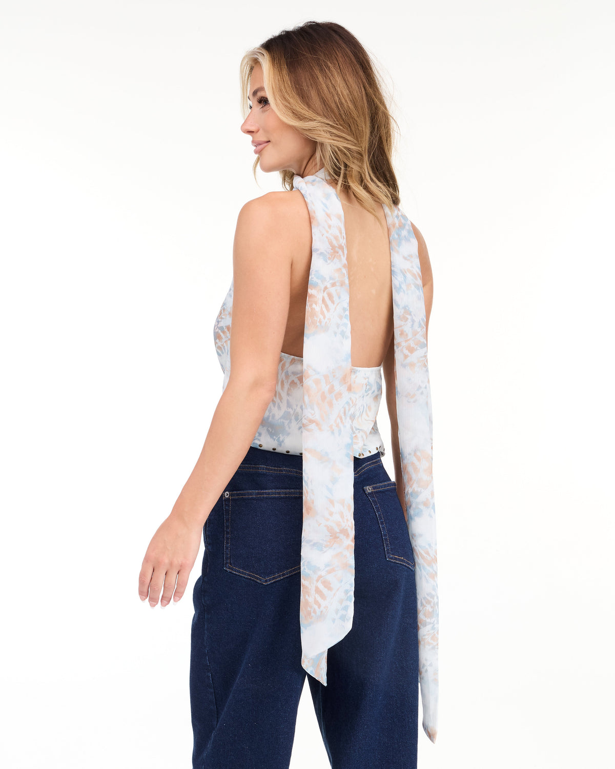 Lee Woven Top - Blue Swirl
