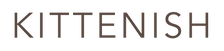 KITTENISH logo, text on a clear background