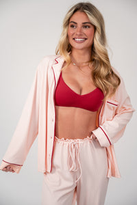 BLUSH PAJAMA TOP