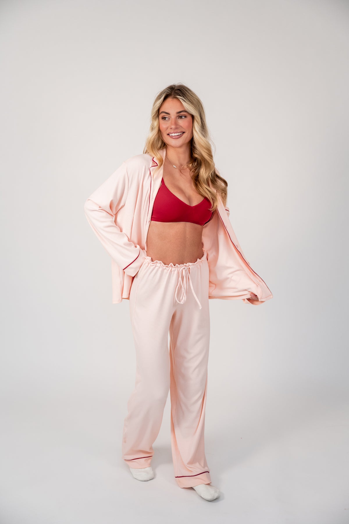 BLUSH PAJAMA TOP