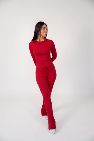 RED LONG SLEEVE TOP