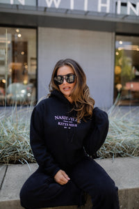 KITTENISH NASHVILLE BLACK GRAPHIC HOODIE