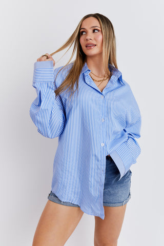 OUT EAST STRIPE BUTTON DOWN