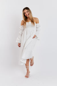 MAGNOLIA WHITE MAXI DRESS