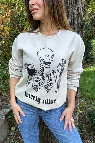 BARELY ALIVE SKELETON SWEATSHIRT