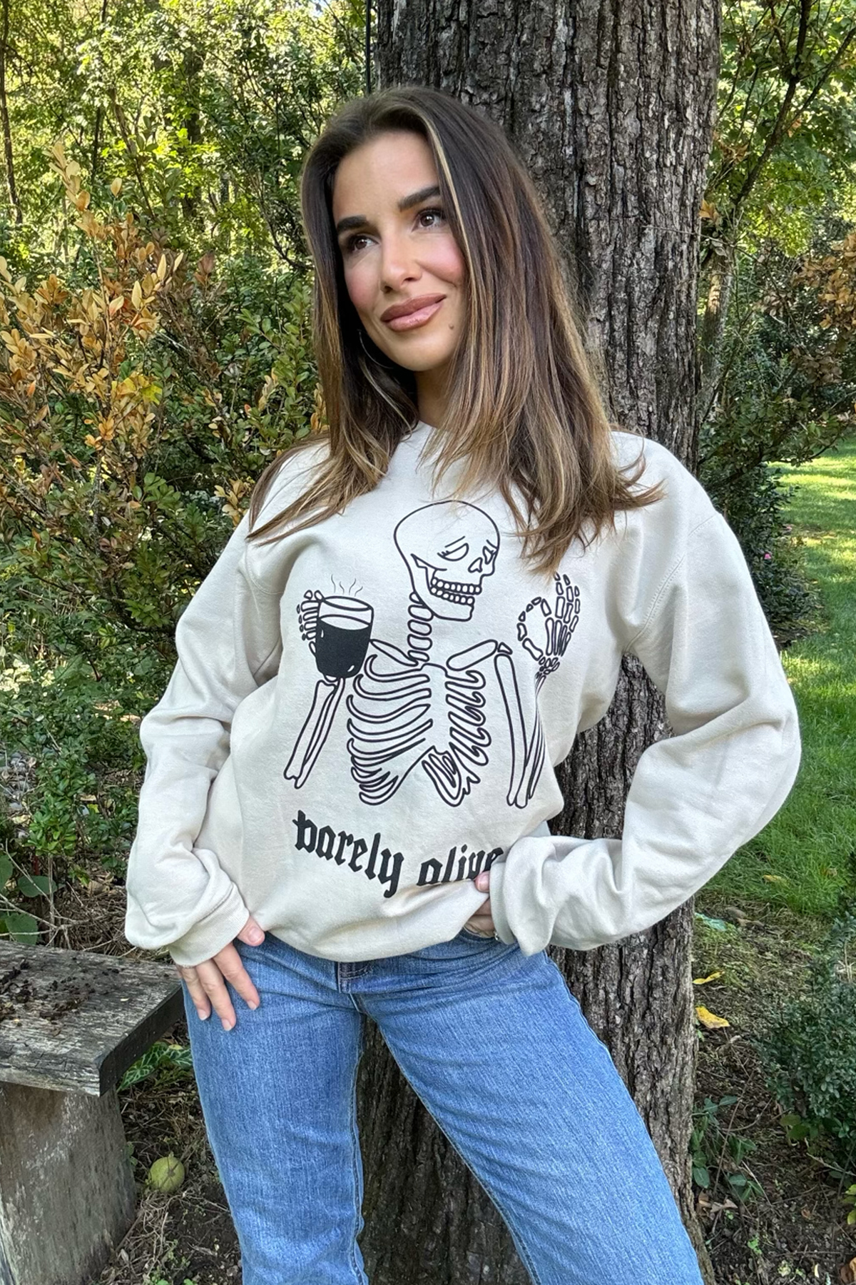 BARELY ALIVE SKELETON SWEATSHIRT