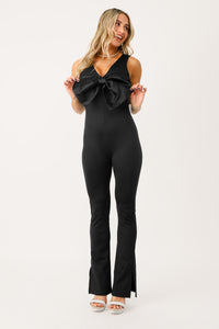 IN MY MOMENT BLACK BOW JUMPSUIT