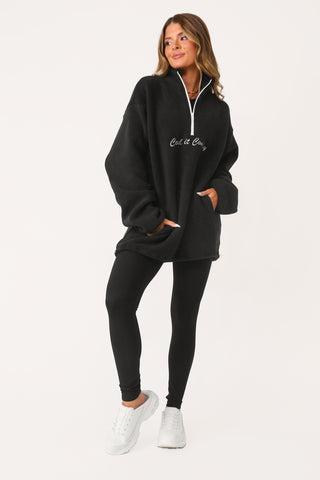 Model wearing the Cool it Cowboy Fleece.