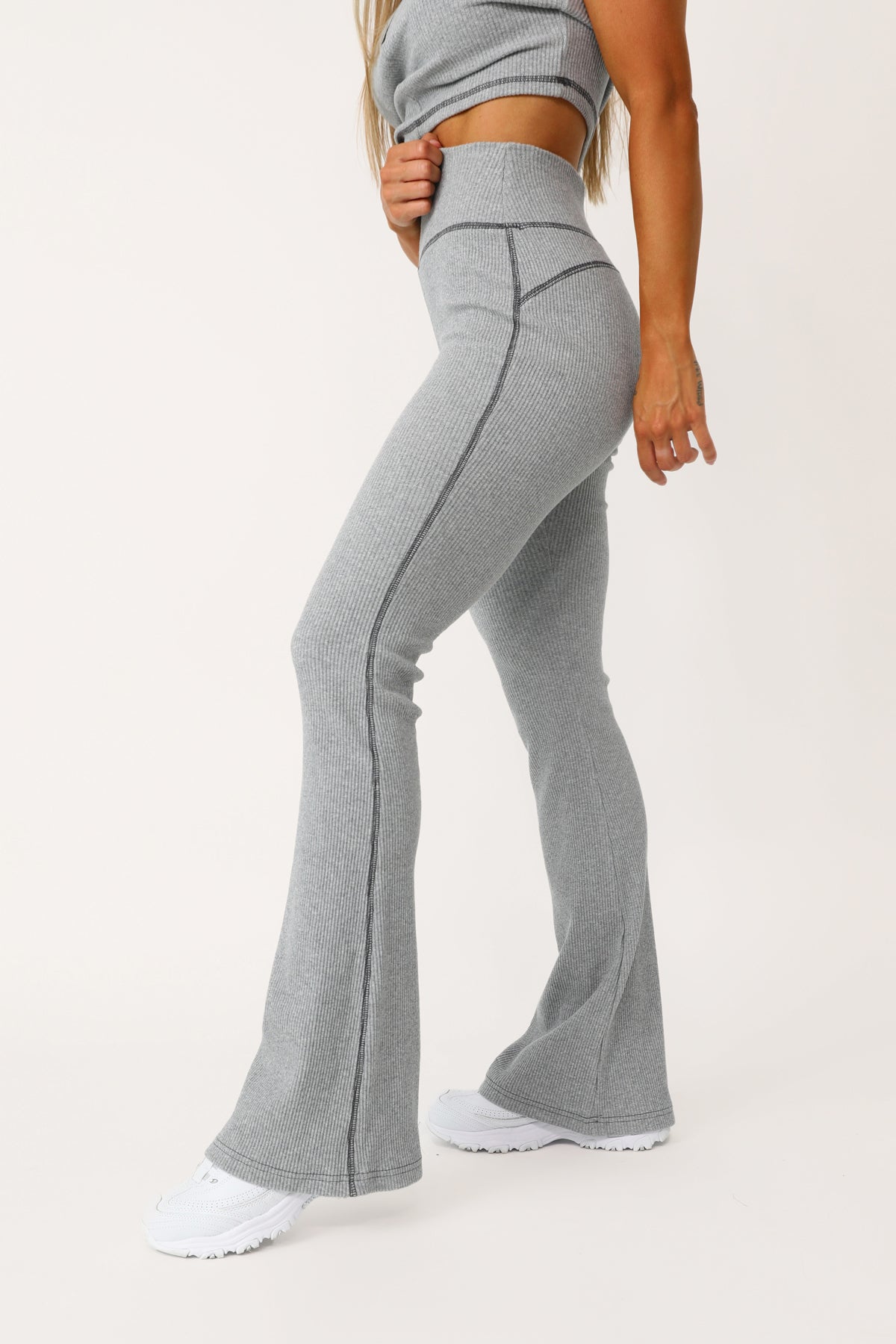 Charcoal High Rise Flare Yoga Pants - Size Small Avail. – Harp & Sole  Boutique