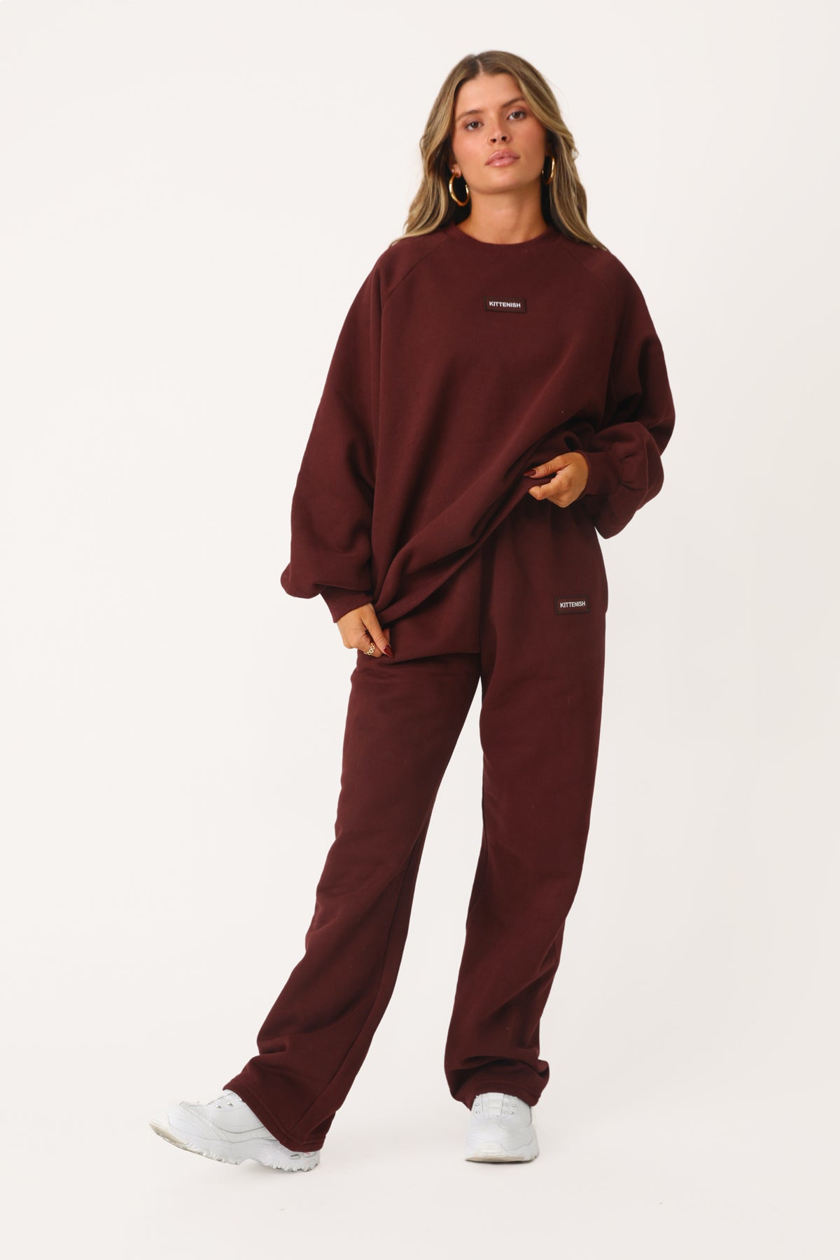 Petite Burgundy Cropped Sweat and Set Sweatpants  Matching sweat set,  Burgundy sweatpants outfit, Red sweatpants outfit
