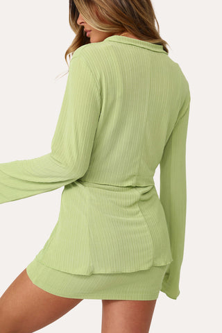 Model wearing the St. Tropez Sheer CoverUp Top.
