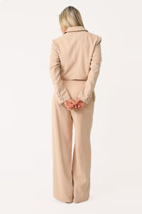 Model wearing the City Living Crop Blazer.