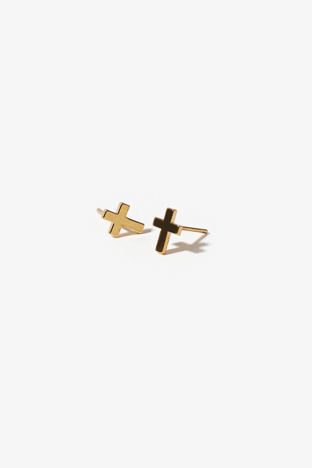 Anbinder 14K Yellow Gold and Diamond Splayed Jerusalem Cross Hanging  Earrings with 42 Diamonds