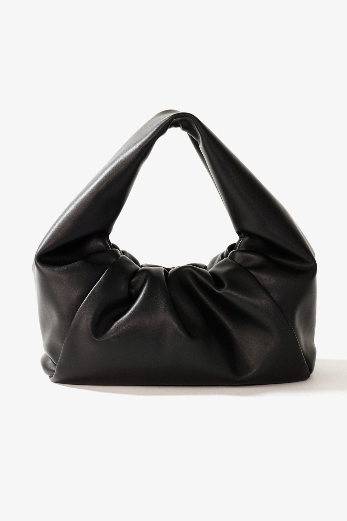 Black Faux Leather Shoulder Purse