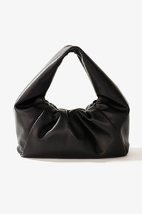Black Faux Leather Shoulder Purse