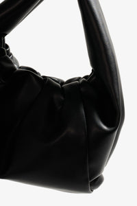Black Faux Leather Shoulder Purse